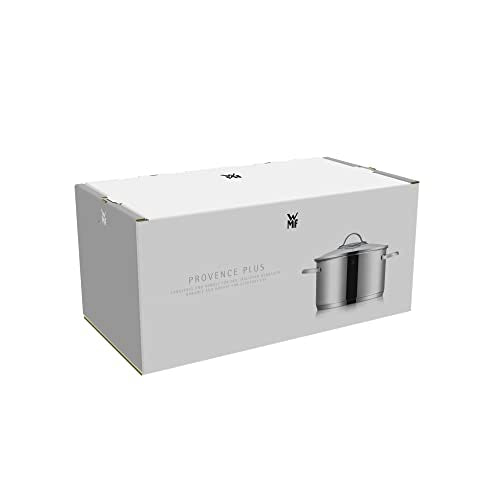 WMF Provence Plus Batería de Cocina 5 Piezas, Acero Inoxidable, Inducción, Cacerolas 16/20/24 cm, Cacerola baja 20 cm, Cazo 16 cm con 4 Tapas Cristal