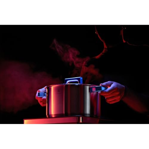 WMF Ultimate Cool Olla 24 cm 6,5L con Tapa, Acero Inoxidable Cromargan Mate, Apta Inducción y Lavavajillas, Sin Revestimiento