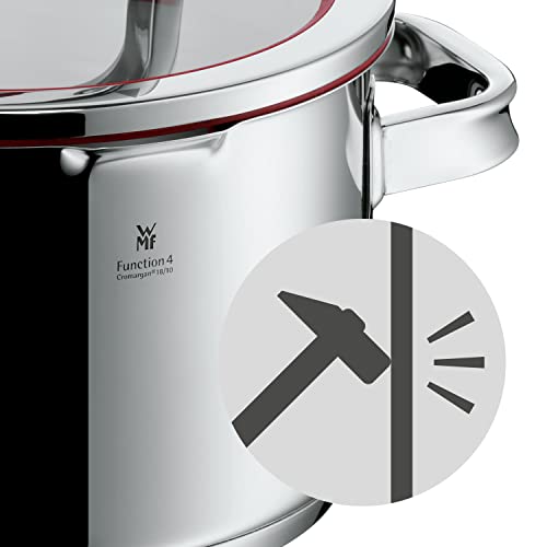 WMF Function 4 Batería de Cocina 5 Piezas, Acero Inoxidable, Inducción, Cacerolas 16/20/24 cm con Tapa y Cazo 16 cm