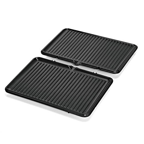 WMF Lono - Contact Grill 2 en 1, 2100 W, Temperatura y altura ajustable, Bandeja antigoteo, 2 placas de aluminio fundido