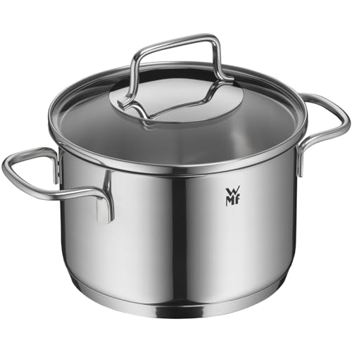 WMF Astoria Batería de Cocina 5 Piezas, Ollas 16/20/24 cm, Olla baja 20 cm, Cazo 16 cm, Acero Inoxidable Cromargan, Apta Inducción