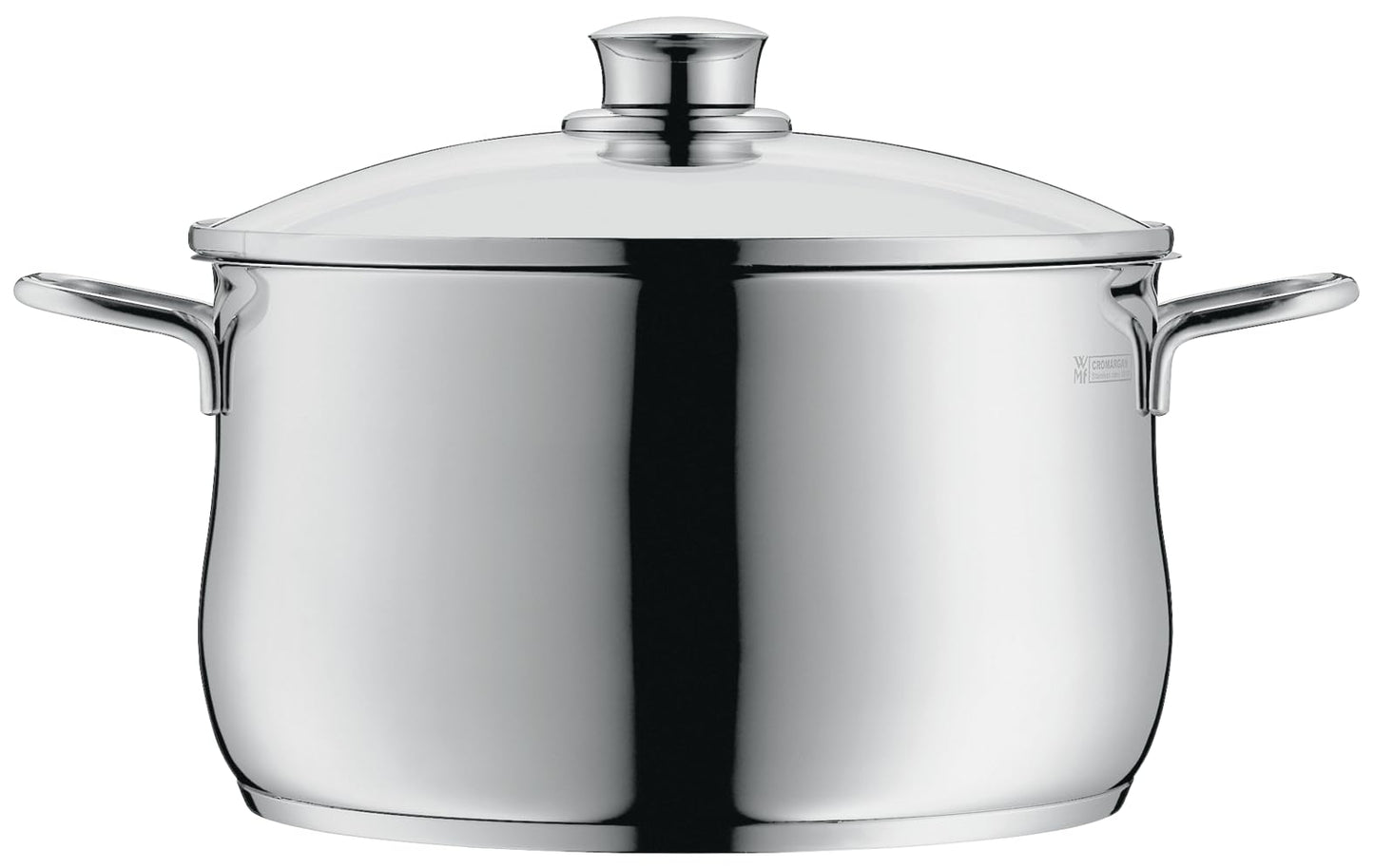 WMF Diadem Plus Batería de Cocina 5 Piezas, Acero Inoxidable, Inducción, Cacerolas 16/20/24 cm, Cacerola baja 20 cm, Cazo 16 cm con 4 Tapas Cristal