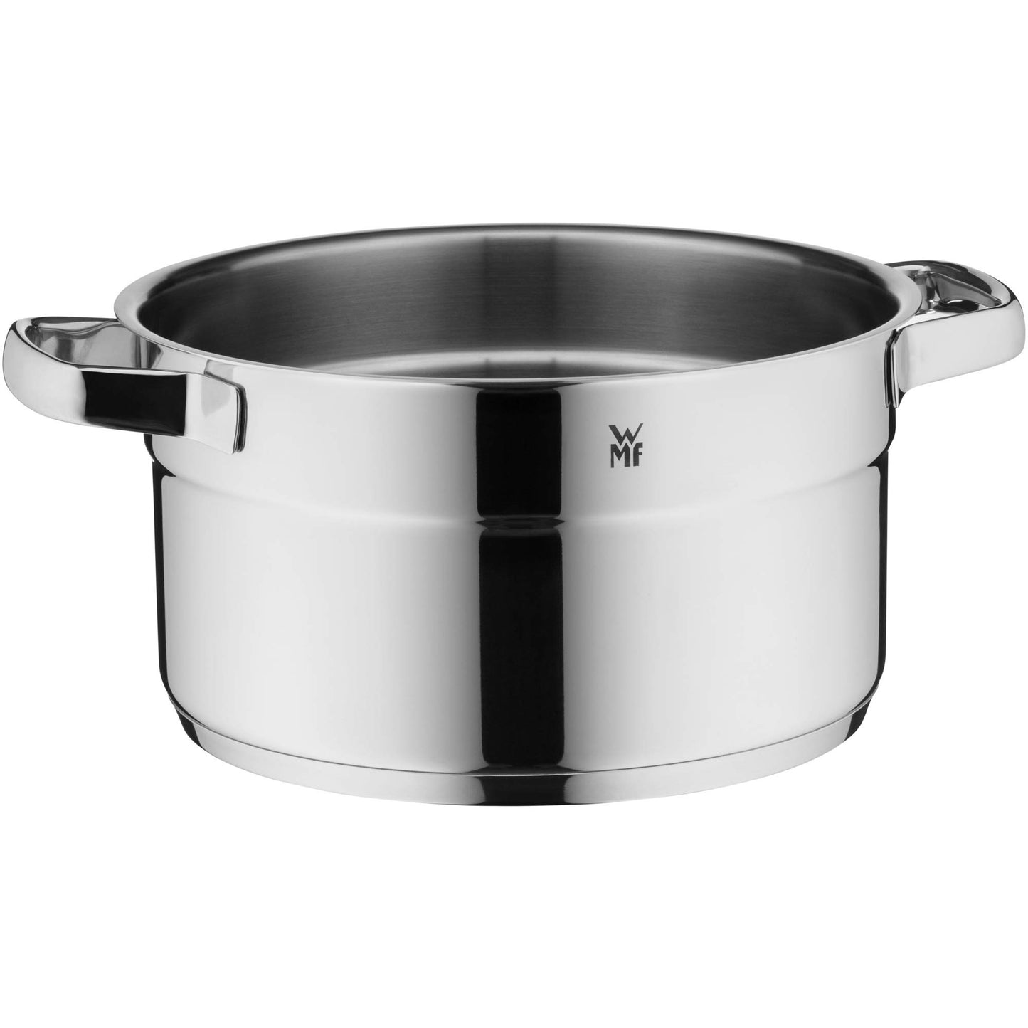 WMF Compact Cuisine Olla Grande 24 cm 5,6L con Tapa Cristal, Acero Inoxidable Cromargan Pulido, Apilable, Sin Revestimiento
