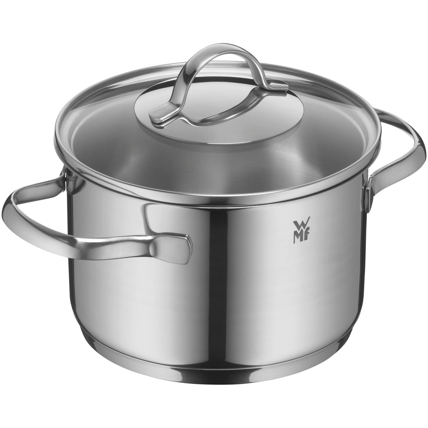 WMF Provence Plus Batería de Cocina 5 Piezas, Acero Inoxidable, Inducción, Cacerolas 16/20/24 cm, Cacerola baja 20 cm, Cazo 16 cm con 4 Tapas Cristal