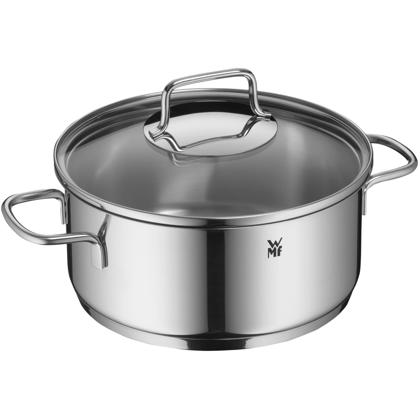 WMF Astoria Batería de Cocina 5 Piezas, Ollas 16/20/24 cm, Olla baja 20 cm, Cazo 16 cm, Acero Inoxidable Cromargan, Apta Inducción