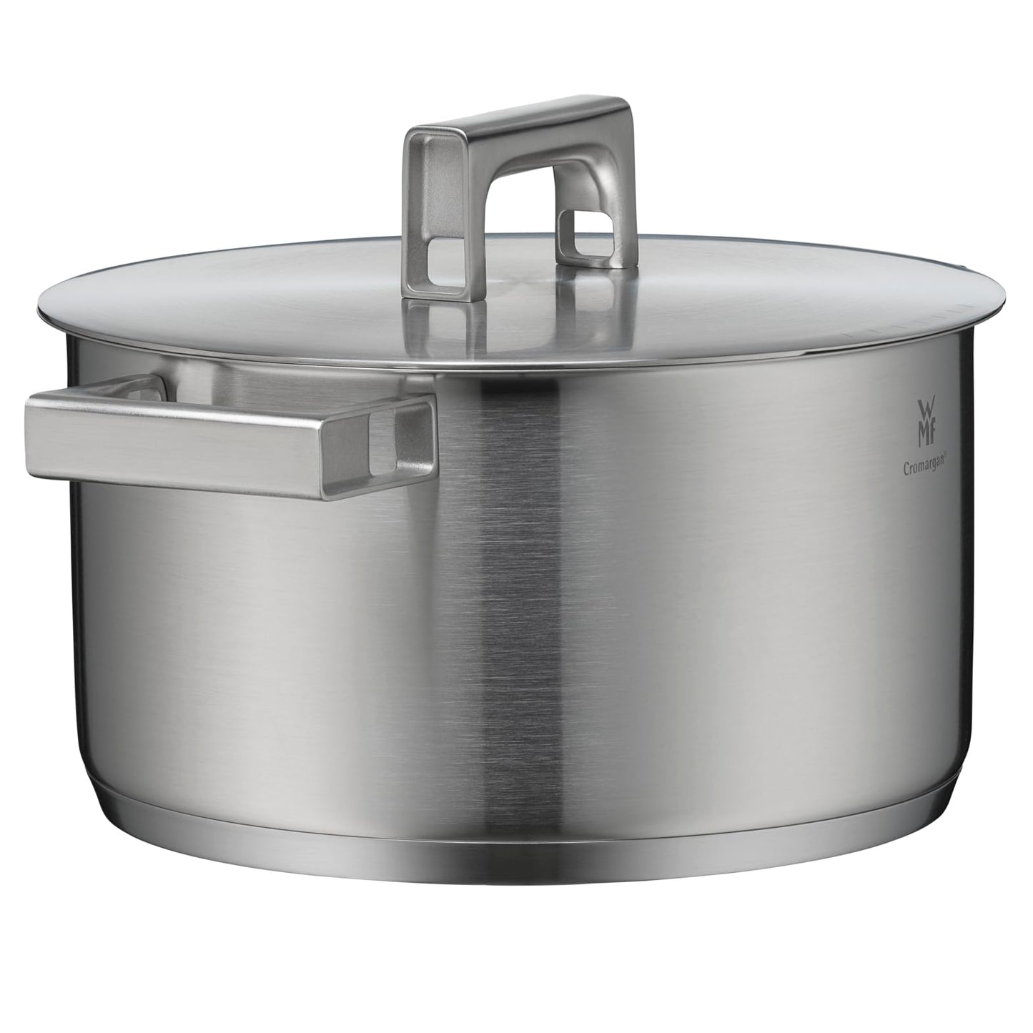 WMF Ultimate Cool Olla 24 cm 6,5L con Tapa, Acero Inoxidable Cromargan Mate, Apta Inducción y Lavavajillas, Sin Revestimiento