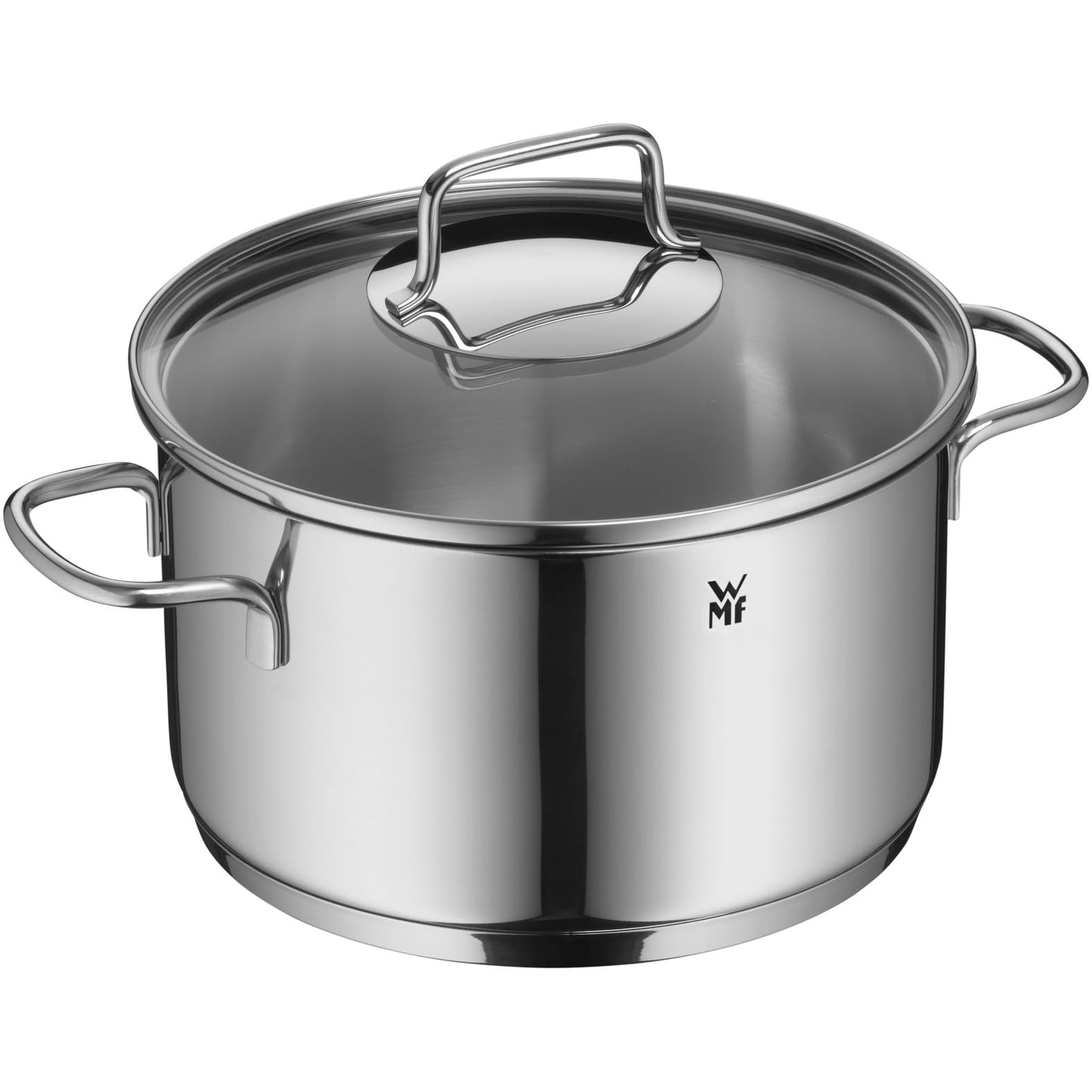 WMF Astoria Batería de Cocina 5 Piezas, Ollas 16/20/24 cm, Olla baja 20 cm, Cazo 16 cm, Acero Inoxidable Cromargan, Apta Inducción
