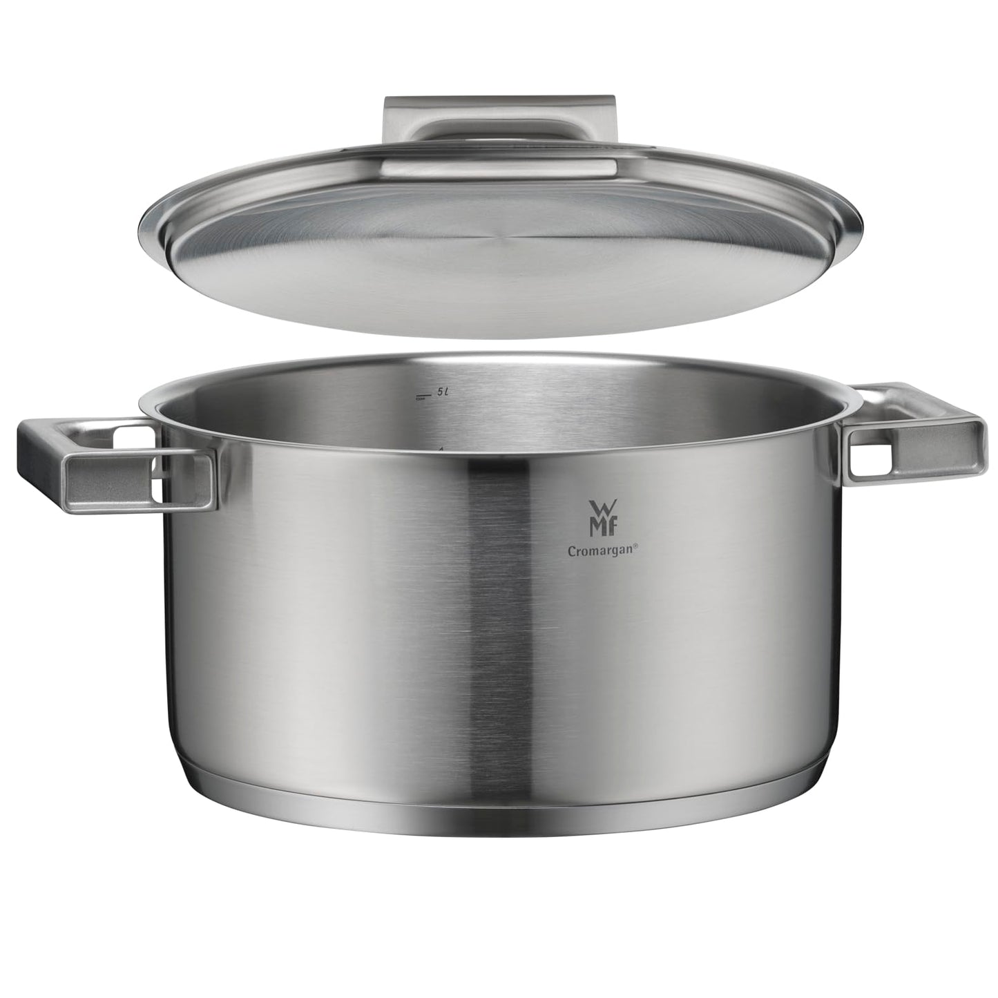 WMF Ultimate Cool Olla 24 cm 6,5L con Tapa, Acero Inoxidable Cromargan Mate, Apta Inducción y Lavavajillas, Sin Revestimiento