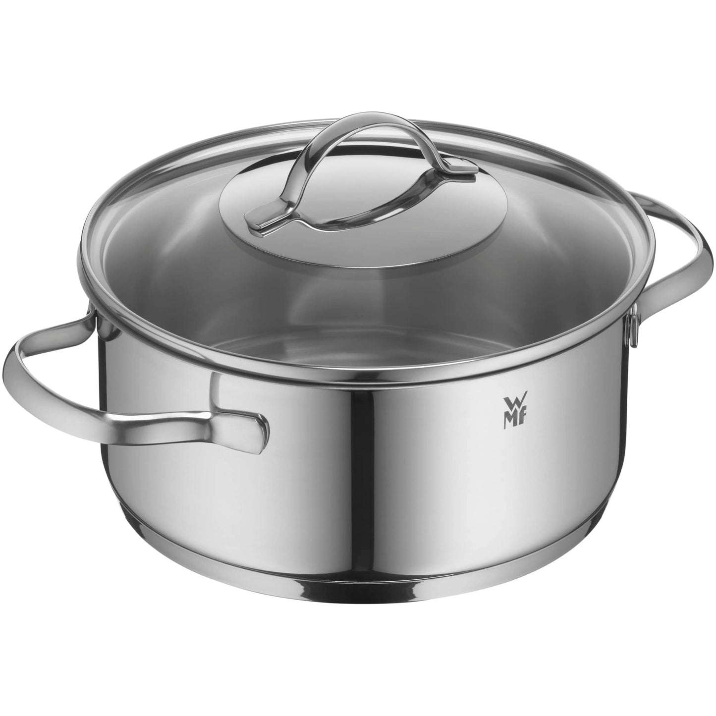 WMF Provence Plus Batería de Cocina 5 Piezas, Acero Inoxidable, Inducción, Cacerolas 16/20/24 cm, Cacerola baja 20 cm, Cazo 16 cm con 4 Tapas Cristal