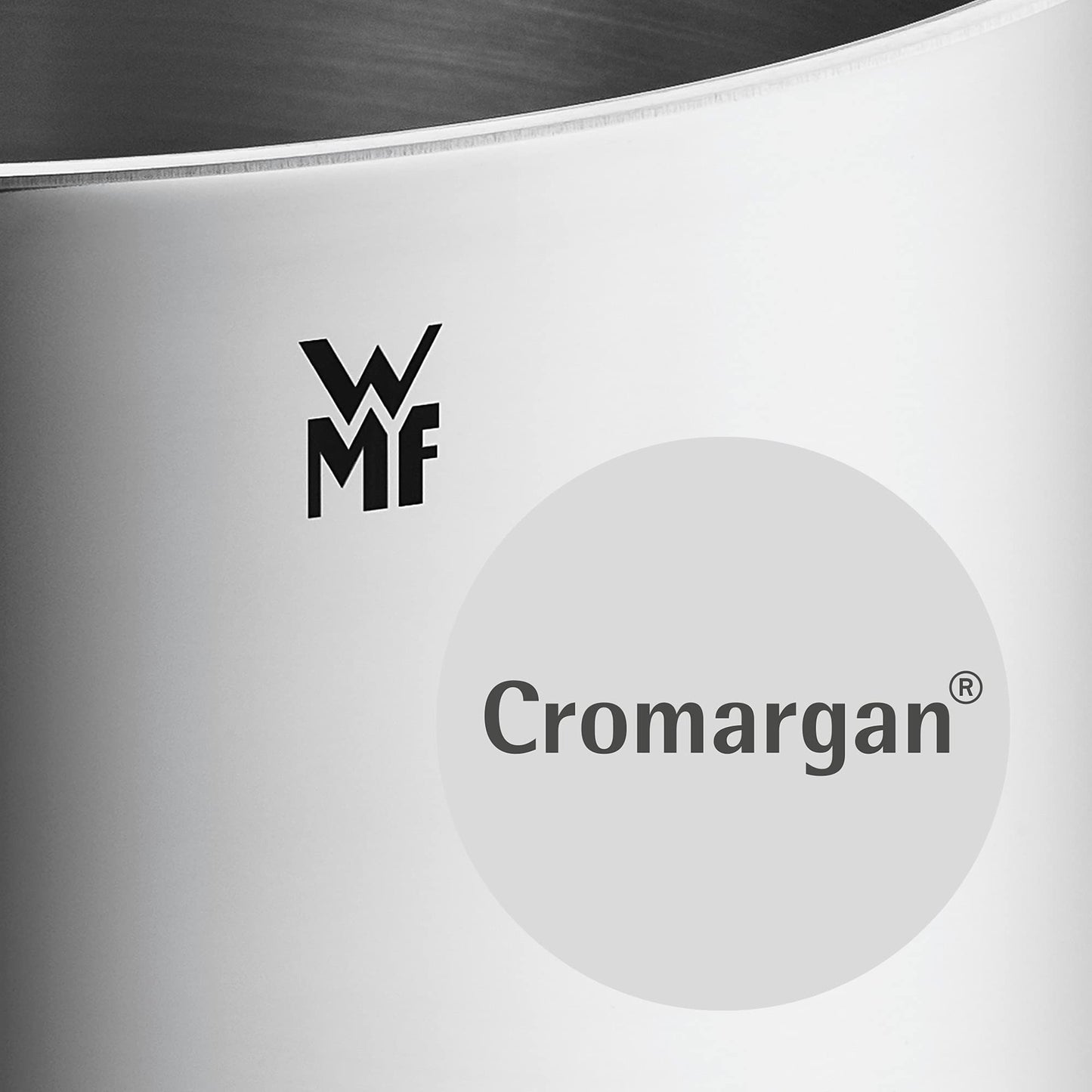 WMF Cacerola Baja Larga Oval 38 cm con Tapa Cristal, Acero Inoxidable Cromargan 18/10, Antiadherente, Apta Inducción y Horno, Diseñada en Alemania