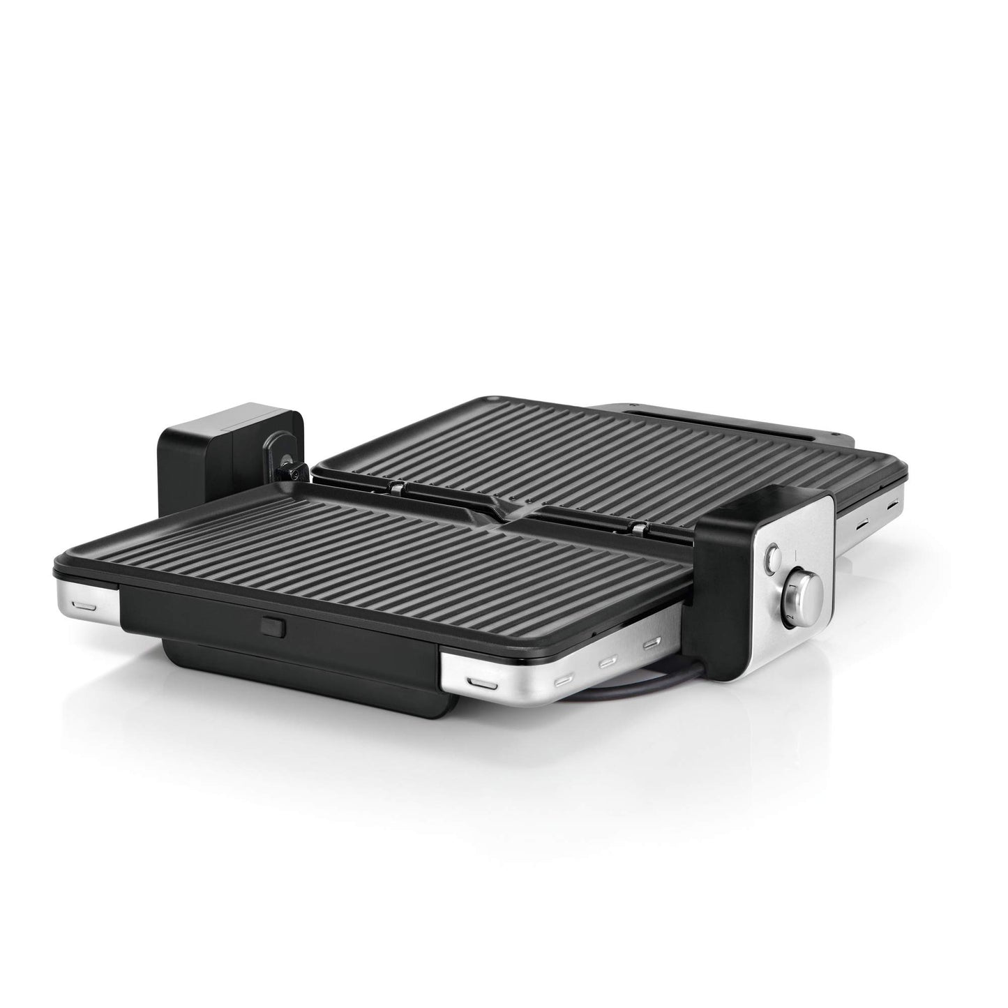 WMF Lono - Contact Grill 2 en 1, 2100 W, Temperatura y altura ajustable, Bandeja antigoteo, 2 placas de aluminio fundido
