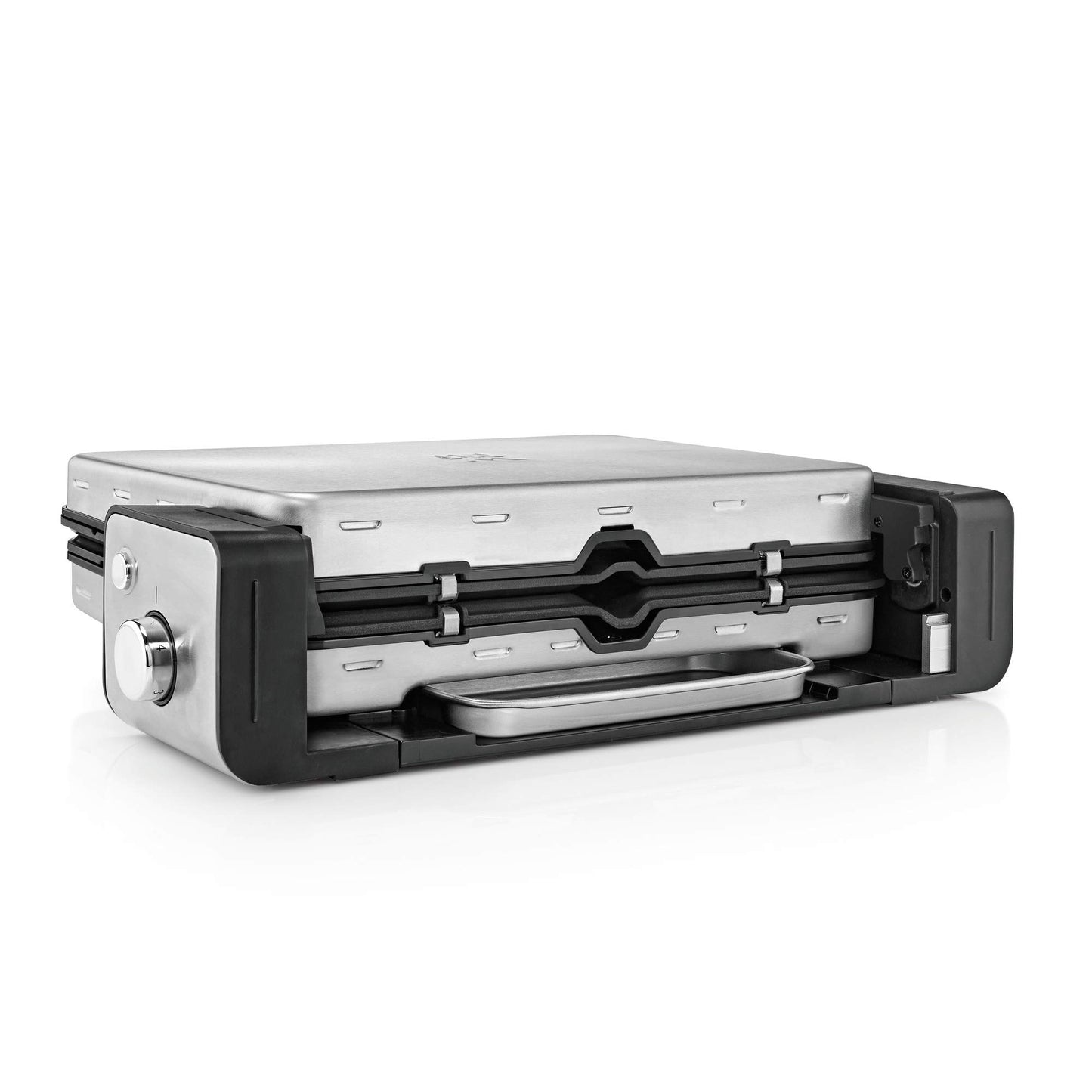 WMF Lono - Contact Grill 2 en 1, 2100 W, Temperatura y altura ajustable, Bandeja antigoteo, 2 placas de aluminio fundido