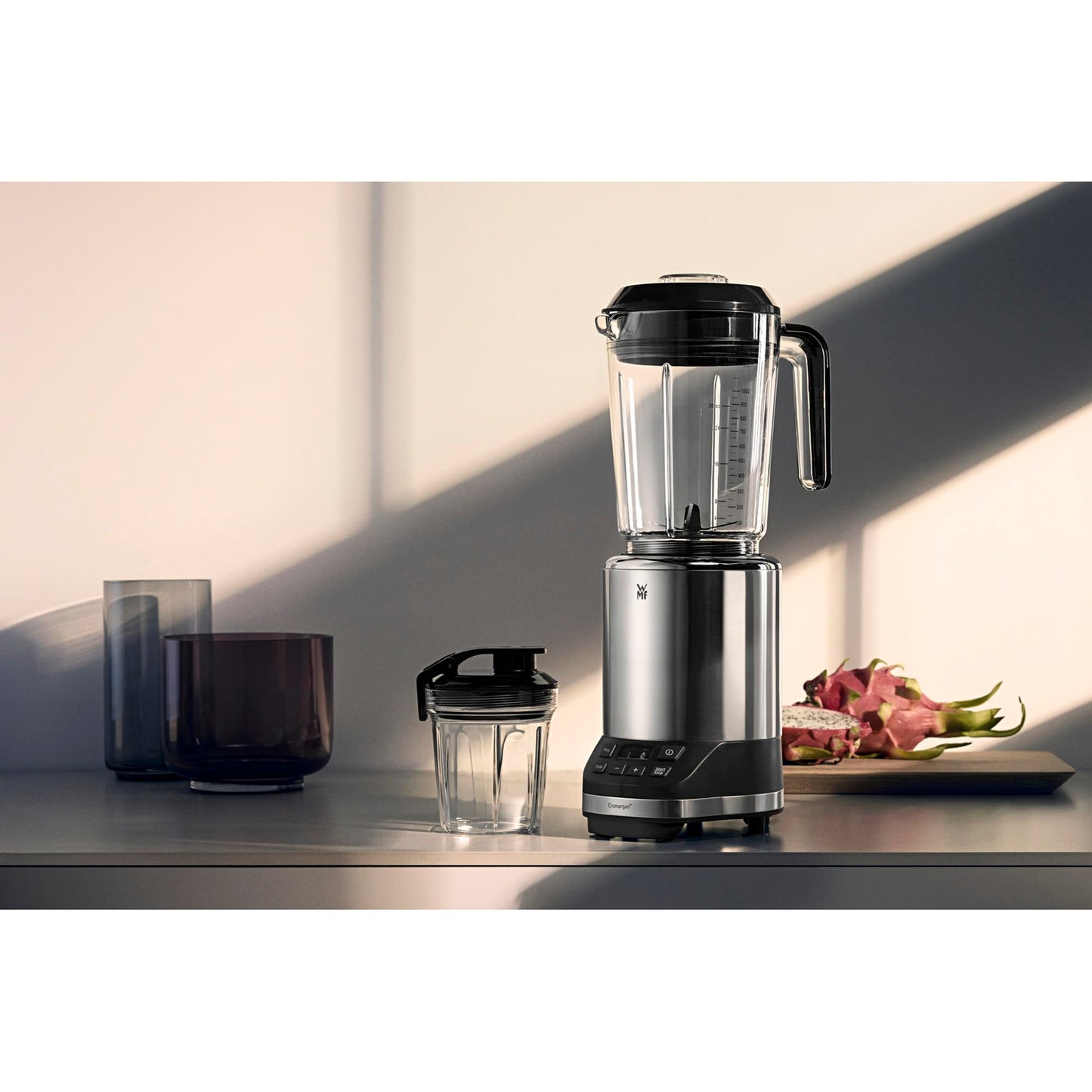 WMF Kult Pro Batidora de Vaso Multifuncional 1,2L, 1200W, 6 Velocidades, Accesorios Incluidos, Libre de BPA, Tritan y Acero Inoxidable Cromargan