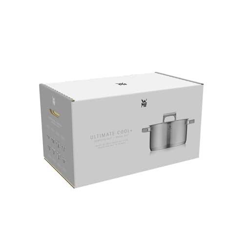 WMF Ultimate Cool Olla 24 cm 6,5L con Tapa, Acero Inoxidable Cromargan Mate, Apta Inducción y Lavavajillas, Sin Revestimiento