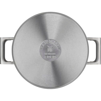 WMF Ultimate Cool Olla 24 cm 6,5L con Tapa, Acero Inoxidable Cromargan Mate, Apta Inducción y Lavavajillas, Sin Revestimiento