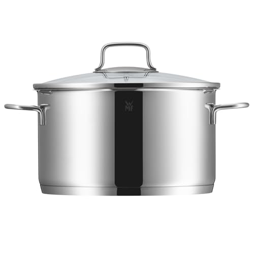 WMF Astoria Batería de Cocina 5 Piezas, Ollas 16/20/24 cm, Olla baja 20 cm, Cazo 16 cm, Acero Inoxidable Cromargan, Apta Inducción