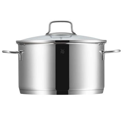 WMF Astoria Batería de Cocina 5 Piezas, Ollas 16/20/24 cm, Olla baja 20 cm, Cazo 16 cm, Acero Inoxidable Cromargan, Apta Inducción