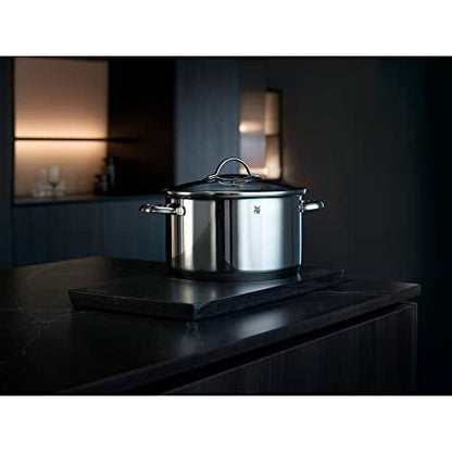 WMF Provence Plus Batería de Cocina 5 Piezas, Acero Inoxidable, Inducción, Cacerolas 16/20/24 cm, Cacerola baja 20 cm, Cazo 16 cm con 4 Tapas Cristal