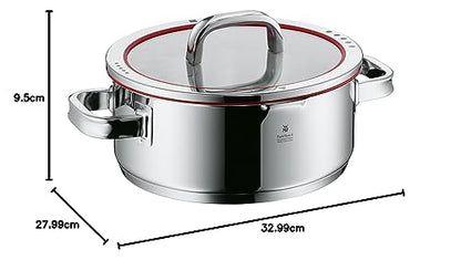 WMF Cacerola, Acero Inoxidable Pulido, 24 cm
