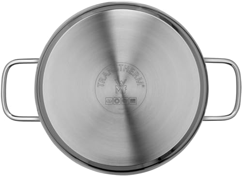 WMF Diadem Plus Batería de Cocina 5 Piezas, Acero Inoxidable, Inducción, Cacerolas 16/20/24 cm, Cacerola baja 20 cm, Cazo 16 cm con 4 Tapas Cristal