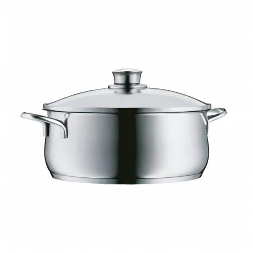 WMF Diadem Plus Batería de Cocina 5 Piezas, Acero Inoxidable, Inducción, Cacerolas 16/20/24 cm, Cacerola baja 20 cm, Cazo 16 cm con 4 Tapas Cristal