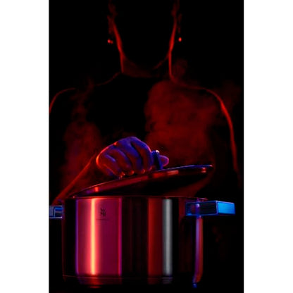 WMF Ultimate Cool Olla 24 cm 6,5L con Tapa, Acero Inoxidable Cromargan Mate, Apta Inducción y Lavavajillas, Sin Revestimiento