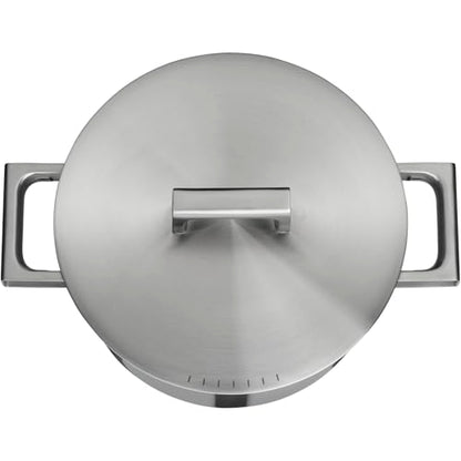 WMF Ultimate Cool Olla 24 cm 6,5L con Tapa, Acero Inoxidable Cromargan Mate, Apta Inducción y Lavavajillas, Sin Revestimiento