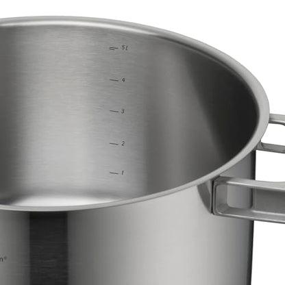 WMF Ultimate Cool Olla 24 cm 6,5L con Tapa, Acero Inoxidable Cromargan Mate, Apta Inducción y Lavavajillas, Sin Revestimiento