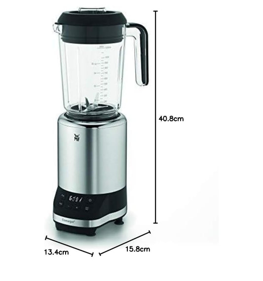 WMF Kult Pro Batidora de Vaso Multifuncional 1,2L, 1200W, 6 Velocidades, Accesorios Incluidos, Libre de BPA, Tritan y Acero Inoxidable Cromargan