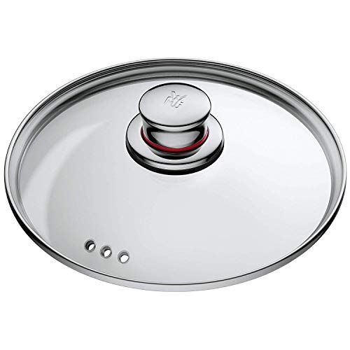 WMF Quality One Batería de Cocina 5 Piezas, Acero Inoxidable, Inducción, Cacerolas 16/20/24 cm, Cacerola baja 20 cm, Cazo 16 cm con 4 Tapas Cristal