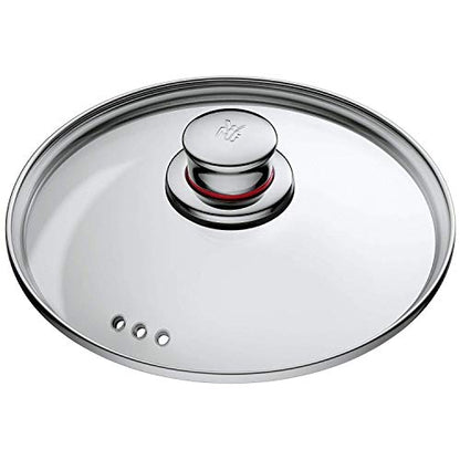 WMF Quality One Batería de Cocina 5 Piezas, Acero Inoxidable, Inducción, Cacerolas 16/20/24 cm, Cacerola baja 20 cm, Cazo 16 cm con 4 Tapas Cristal