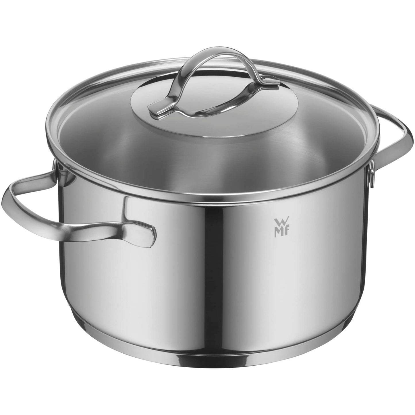 WMF Provence Plus Batería de Cocina 5 Piezas, Acero Inoxidable, Inducción, Cacerolas 16/20/24 cm, Cacerola baja 20 cm, Cazo 16 cm con 4 Tapas Cristal