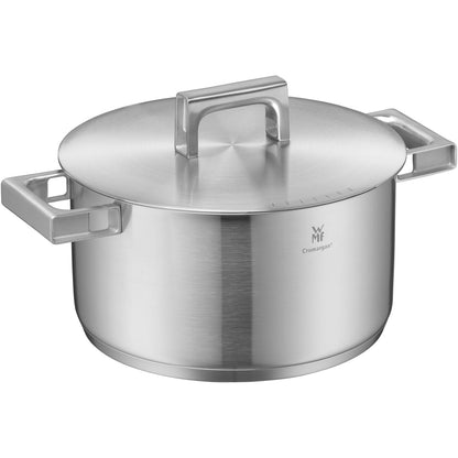 WMF Ultimate Cool Olla 24 cm 6,5L con Tapa, Acero Inoxidable Cromargan Mate, Apta Inducción y Lavavajillas, Sin Revestimiento