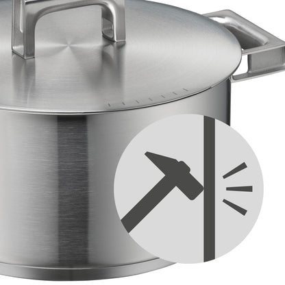 WMF Ultimate Cool Olla 24 cm 6,5L con Tapa, Acero Inoxidable Cromargan Mate, Apta Inducción y Lavavajillas, Sin Revestimiento