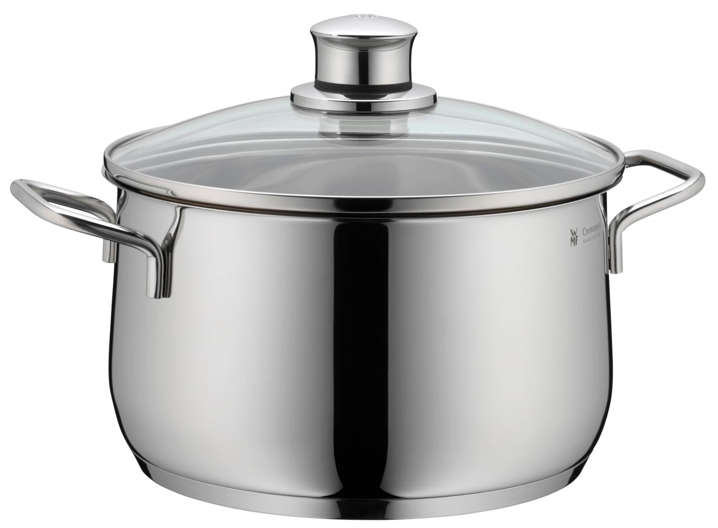 WMF Diadem Plus Batería de Cocina 5 Piezas, Acero Inoxidable, Inducción, Cacerolas 16/20/24 cm, Cacerola baja 20 cm, Cazo 16 cm con 4 Tapas Cristal
