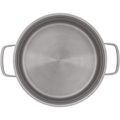 WMF Compact Cuisine Olla Grande 24 cm 5,6L con Tapa Cristal, Acero Inoxidable Cromargan Pulido, Apilable, Sin Revestimiento