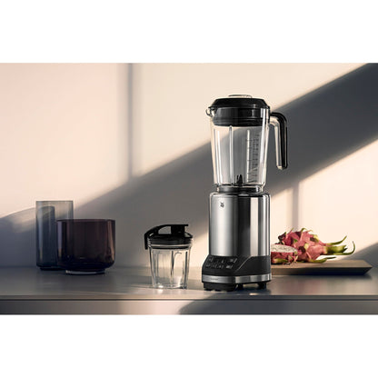 WMF Kult Pro Batidora de Vaso Multifuncional 1,2L, 1200W, 6 Velocidades, Accesorios Incluidos, Libre de BPA, Tritan y Acero Inoxidable Cromargan